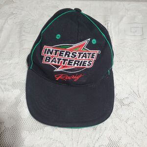 Vintage Interstate Batteries Hat Cap NASCAR Racing Bobby LaBonte #18 Black
